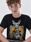 Tricou cu imprimeu - negru - CROPP - small2