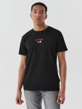 Czarny t-shirt z haftem - czarny - CROPP - small1
