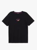 Czarny t-shirt z haftem - czarny - CROPP - small4