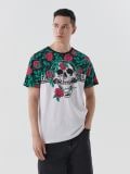 T-shirt z czaszką - czarny - CROPP - small1