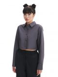 Szara krótka koszula - beżowy - CROPP - small2