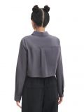 Szara krótka koszula - beżowy - CROPP - small3