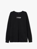 Felpa nera con stampa bianca - Nero - CROPP - small4