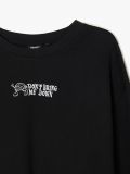 Felpa nera con stampa bianca - Nero - CROPP - small5