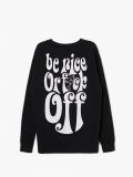 Felpa nera con stampa bianca - Nero - CROPP - small6