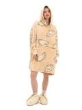 Świąteczna bluza snuddie w pierogi - beżowy - CROPP - small1