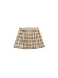 Plisowana spódnica w kratę - beżowy - CROPP - small4