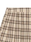 Plisowana spódnica w kratę - beżowy - CROPP - small5