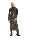Spódnica midi w kratę - zielony - CROPP - small1