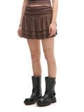 Brązowa spódnica mini z wiskozą - brązowy - CROPP - small3