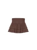 Brązowa spódnica mini z wiskozą - brązowy - CROPP - small4