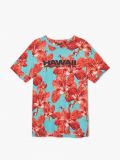 T-shirt w kwiaty - niebieski - CROPP - small1