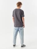 Ciemnoszary męski T-shirt basic - szary - CROPP - small2