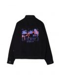 Czarna kurtka jeansowa z nadrukami - czarny - CROPP - small3