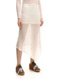 Asymetryczna dwuwarstwowa spódnica midi - kremowy - CROPP - small3