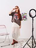Asymetryczna dwuwarstwowa spódnica midi - kremowy - CROPP - small6