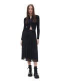 Czarna plisowana spódnica midi - czarny - CROPP - small1