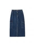 Jeansowa spódnica cargo - niebieski - CROPP - small4