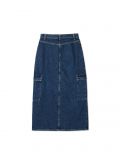 Jeansowa spódnica cargo - niebieski - CROPP - small6