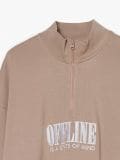 Beżowa bluza ze stójką - beżowy - CROPP - small5