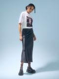 Довга атласна спідниця - чорний - CROPP - small4