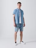 Jeansowa koszula z krótkim rękawem - niebieski - CROPP - small2