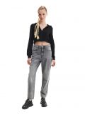 Szare jeansy mom - jasny szary - CROPP - small1