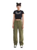 Zielone jeansy straight z kieszeniami cargo PETITE - zielony - CROPP - small2