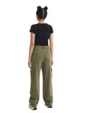 Zielone jeansy straight z kieszeniami cargo PETITE - zielony - CROPP - small3