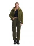 Ciemnozielone jeansy parachute z kieszeniami cargo - zielony - CROPP - small2