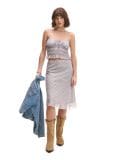 Spódnica midi w kratę - niebieski - CROPP - small1