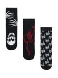 Długie skarpety 3 pack ze szkieletami - czarny - CROPP - small1