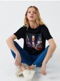 Koszulka oversize BT21 - czarny - CROPP - small1