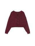 Bordowy kardigan z agrafkami - kasztanowy - CROPP - small1