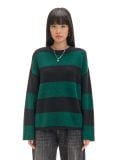 Czarno-zielony sweter w paski - zielony - CROPP - small1