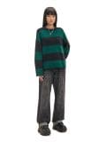 Czarno-zielony sweter w paski - zielony - CROPP - small3