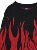 Czarny sweter z motywem ognia - czerwony - CROPP - small4