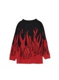 Czarny sweter z motywem ognia - czerwony - CROPP - small5