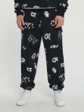 Czarne joggery w białe wzory - czarny - CROPP - small2