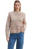 Kolorowy sweter - kremowy - CROPP - small1