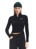 Czarny rozpinany sweter z haftem - czarny - CROPP - small1