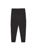 Pantaloni de trening tip jogger, cu buzunare cargo - negru - CROPP - small4