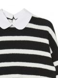 Czarno-biały sweter z kołnierzykiem - czarny - CROPP - small4