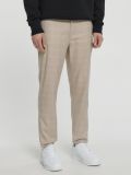 Spodnie jogger slim w kratę - beżowy - CROPP - small2