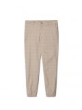Spodnie jogger slim w kratę - beżowy - CROPP - small4