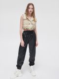 Spodnie z imitacji skóry - czarny - CROPP - small1