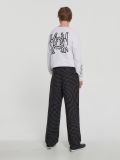 Spodnie wide leg w kratę - czarny - CROPP - small3