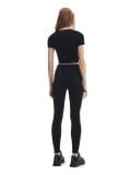 Czarne legginsy w prążki - czarny - CROPP - small3