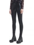 Czarne legginsy z imitacji skóry - czarny - CROPP - small1