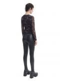 Czarne legginsy z imitacji skóry - czarny - CROPP - small3